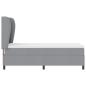 Preview: Boxspringbett mit Matratze Hellgrau 80x200 cm Stoff