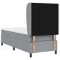 Preview: Boxspringbett mit Matratze Hellgrau 80x200 cm Stoff