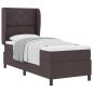 Preview: Boxspringbett mit Matratze Dunkelbraun 80x200 cm Stoff