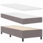 Preview: Boxspringbett mit Kopfteil Taupe 80 x 200 cm Stoff