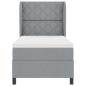 Preview: Boxspringbett mit Matratze Hellgrau 90x190 cm Stoff