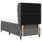 Preview: Boxspringbett mit Matratze Dunkelgrau 90x190 cm Stoff