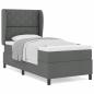 Preview: Boxspringbett mit Matratze Dunkelgrau 100x200 cm Stoff