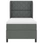 Preview: Boxspringbett mit Matratze Dunkelgrau 100x200 cm Stoff