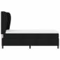 Preview: ARDEBO.de - Boxspringbett mit Matratze Schwarz 100x200 cm Stoff