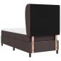 Preview: Boxspringbett mit Matratze Dunkelbraun 100x200 cm Stoff