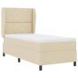 Preview: ARDEBO.de - Boxspringbett mit Matratze Creme 100x200 cm Stoff