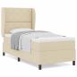 Preview: Boxspringbett mit Matratze Creme 100x200 cm Stoff