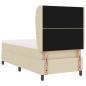 Preview: Boxspringbett mit Matratze Creme 100x200 cm Stoff