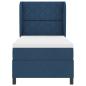 Preview: Boxspringbett mit Matratze Blau 100x200 cm Stoff