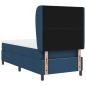 Preview: Boxspringbett mit Matratze Blau 100x200 cm Stoff