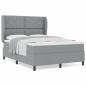 Preview: Boxspringbett mit Matratze Hellgrau 140x200 cm Stoff