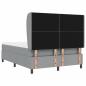 Preview: Boxspringbett mit Matratze Hellgrau 140x200 cm Stoff