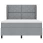 Preview: Boxspringbett mit Matratze Hellgrau 160x200 cm Stoff