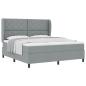 Preview: Boxspringbett mit Matratze Hellgrau 180x200 cm Stoff