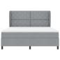 Preview: Boxspringbett mit Matratze Hellgrau 180x200 cm Stoff