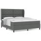 Preview: Boxspringbett mit Matratze Dunkelgrau 180x200 cm Stoff