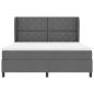 Preview: Boxspringbett mit Matratze Dunkelgrau 180x200 cm Stoff