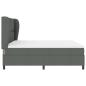 Preview: Boxspringbett mit Matratze Dunkelgrau 180x200 cm Stoff