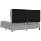 Preview: Boxspringbett mit Matratze Hellgrau 200x200 cm Stoff