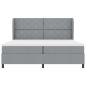 Preview: Boxspringbett mit Matratze Hellgrau 200x200 cm Stoff