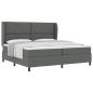 Preview: Boxspringbett mit Matratze Dunkelgrau 200x200 cm Stoff