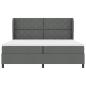 Preview: Boxspringbett mit Matratze Dunkelgrau 200x200 cm Stoff