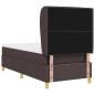 Preview: Boxspringbett mit Matratze Dunkelbraun 90x200 cm Stoff