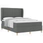 Preview: Boxspringbett mit Matratze Dunkelgrau 140x200 cm Stoff