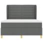 Preview: Boxspringbett mit Matratze Dunkelgrau 160x200 cm Stoff