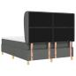 Preview: Boxspringbett mit Matratze Dunkelgrau 160x200 cm Stoff