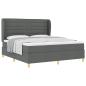 Preview: Boxspringbett mit Matratze Dunkelgrau 180x200 cm Stoff