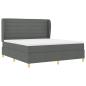 Preview: Boxspringbett mit Matratze Dunkelgrau 180x200 cm Stoff