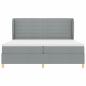 Preview: Boxspringbett mit Matratze Hellgrau 200x200 cm Stoff