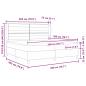 Preview: Boxspringbett mit Matratze Dunkelgrau 200x200 cm Stoff