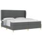 Preview: Boxspringbett mit Matratze Dunkelgrau 200x200 cm Stoff