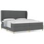 Preview: Boxspringbett mit Matratze Dunkelgrau 200x200 cm Stoff
