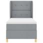 Preview: Boxspringbett mit Matratze Hellgrau 80x200 cm Stoff