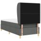 Preview: Boxspringbett mit Matratze Dunkelgrau 80x200 cm Stoff