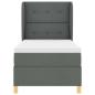 Preview: Boxspringbett mit Matratze Dunkelgrau 80x200 cm Stoff