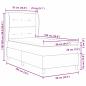 Preview: ARDEBO.de - Boxspringbett mit Matratze Hellgrau 90x190 cm Stoff