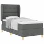 Preview: Boxspringbett mit Matratze Dunkelgrau 90x200 cm Stoff