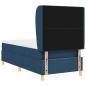 Preview: Boxspringbett mit Matratze Blau 90x200 cm Stoff