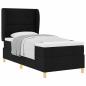 Preview: Boxspringbett mit Matratze Schwarz 100x200 cm Stoff