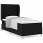 Preview: Boxspringbett mit Matratze Schwarz 100x200 cm Stoff
