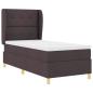 Preview: Boxspringbett mit Matratze Dunkelbraun 100x200 cm Stoff