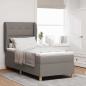 Preview: ARDEBO.de - Boxspringbett mit Matratze Taupe 100x200 cm Stoff