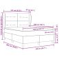 Preview: Boxspringbett mit Matratze Dunkelgrau 140x200 cm Stoff