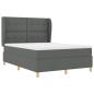 Preview: Boxspringbett mit Matratze Dunkelgrau 140x200 cm Stoff