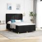 Preview: ARDEBO.de - Boxspringbett mit Matratze Schwarz 140x200 cm Stoff